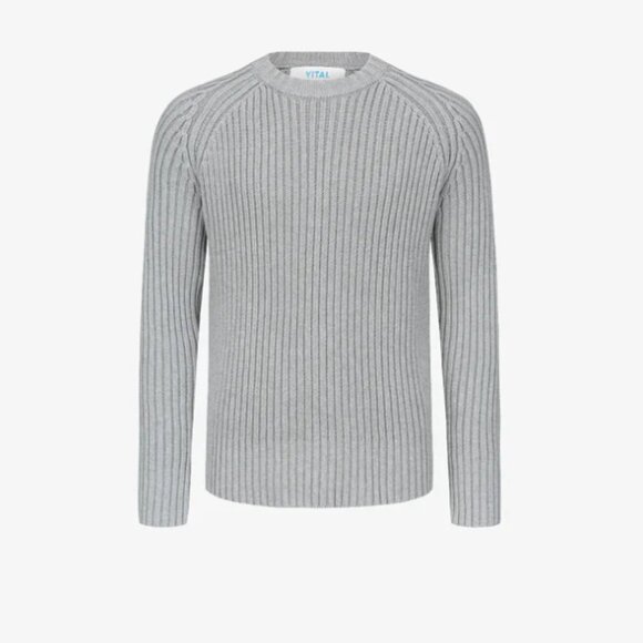 NWT YITAI Signature Rib Sweater-Grey - Picture 2 of 11